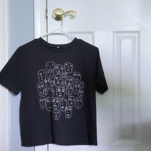 Black ROMWE Crop Top